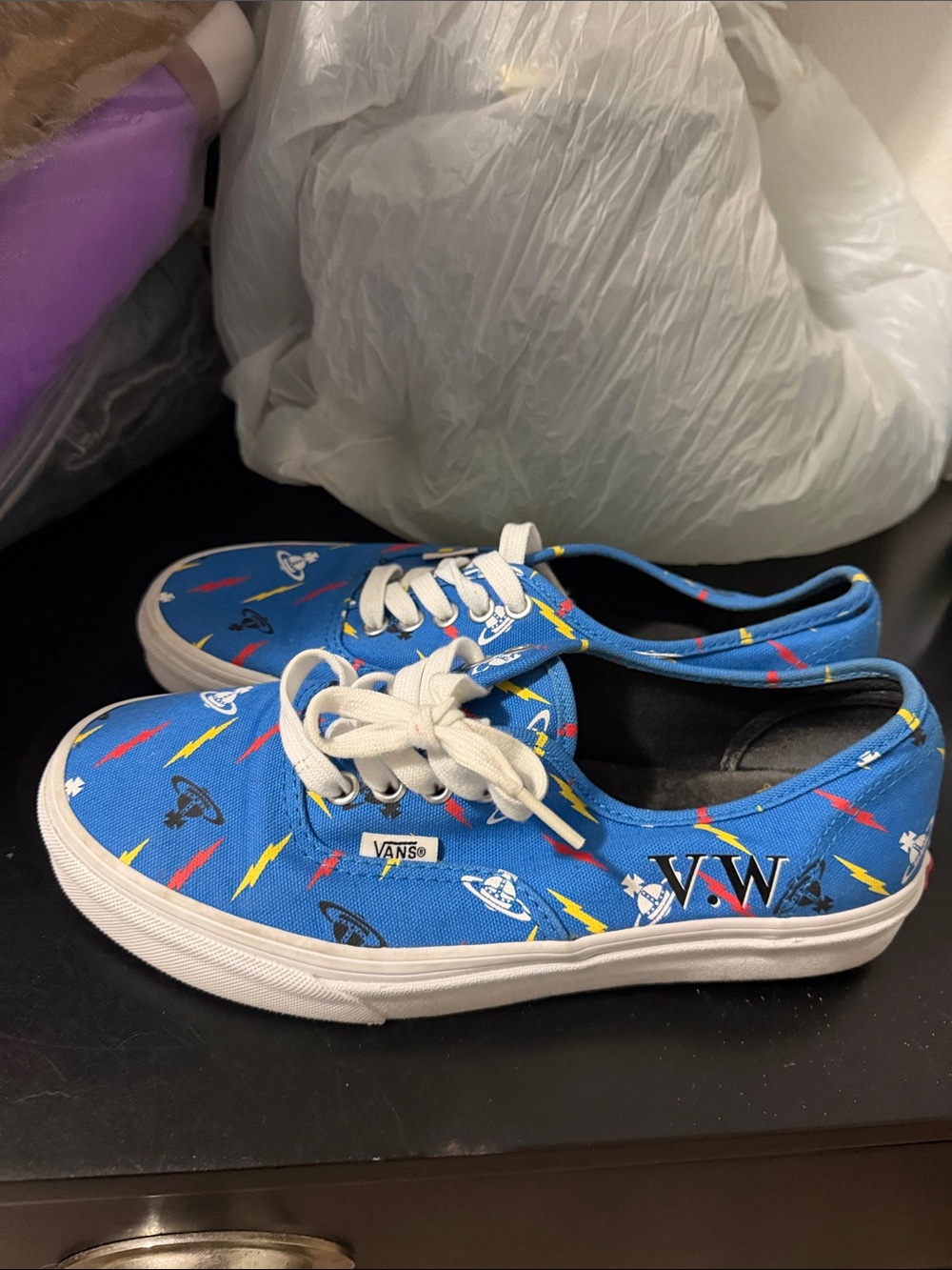 Vivienne Westwood X Vans Blue Print Mens 6.5 Womens 8 - Sneakers